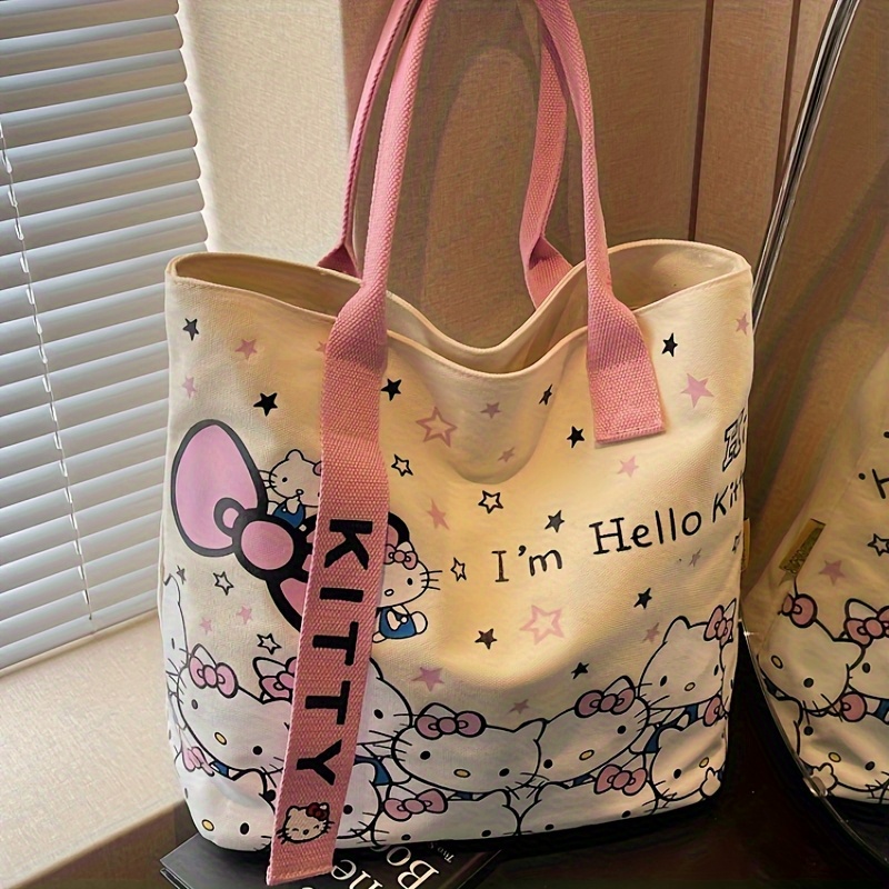 Canvas Backpack Casual - Hello Kitty Large Capacity Shoulder Bag