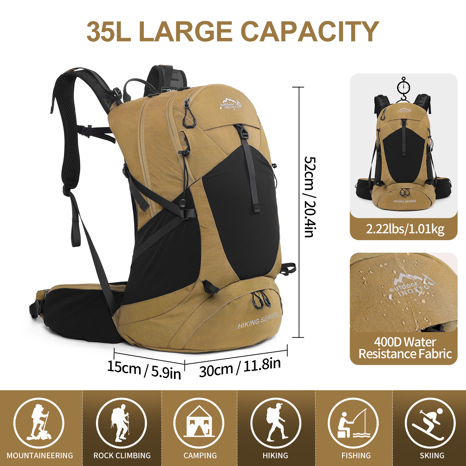 Mountaineering backpack 35 lit - Foldable Backpack Small recensione e prezzo