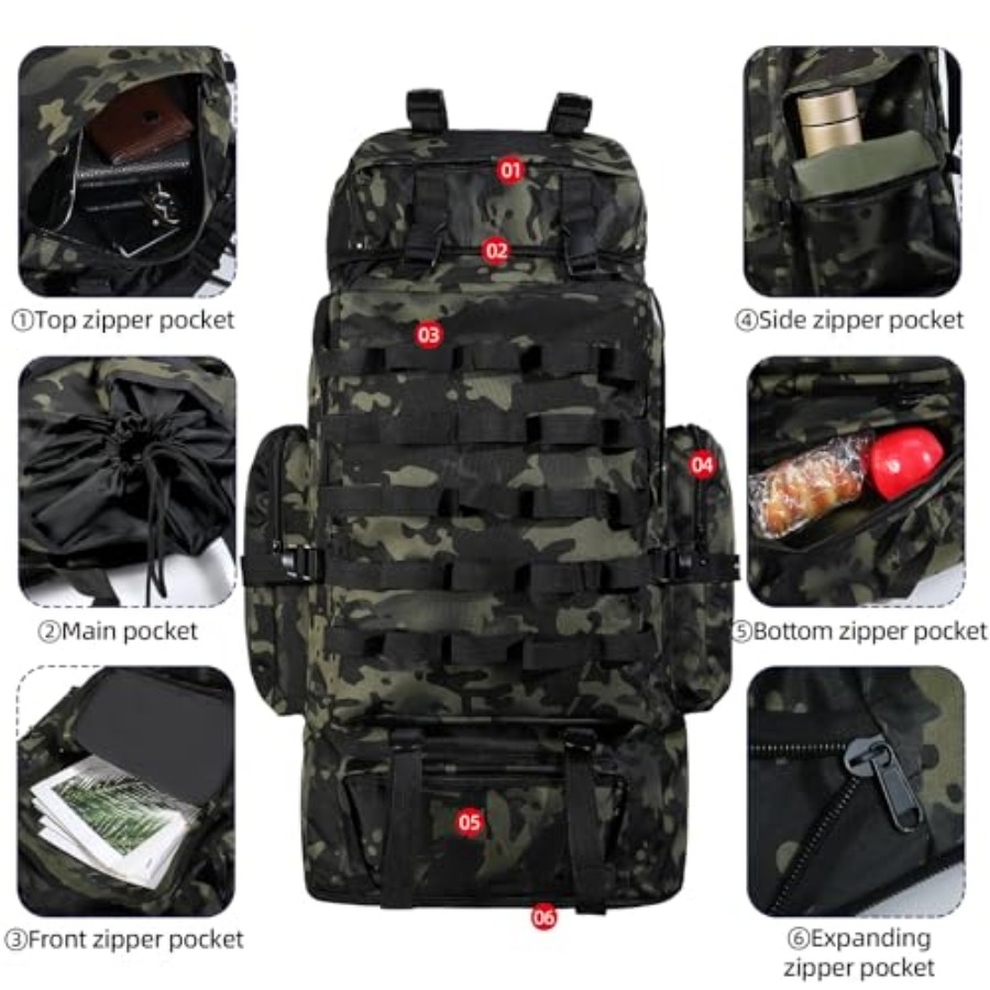 70L/100L Camping Hiking Backpa - Rain Cover Backpack recensione e prezzo