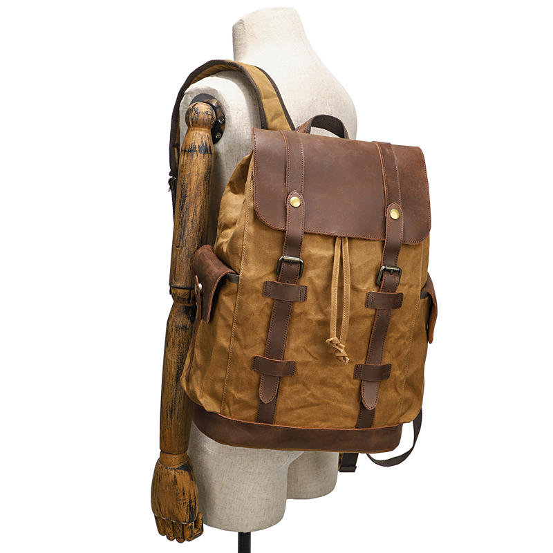 Men's Backpack Vintage Waxed C - Leather Backpack Vintage recensione e prezzo