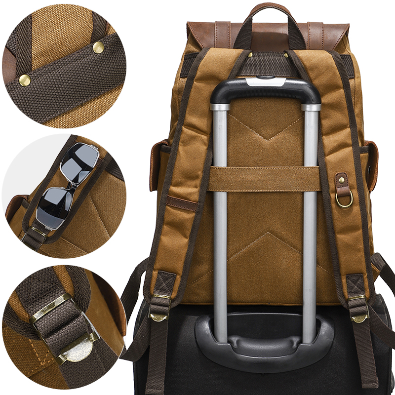 Men's Backpack Vintage Waxed C - Leather Backpack Vintage recensione e prezzo