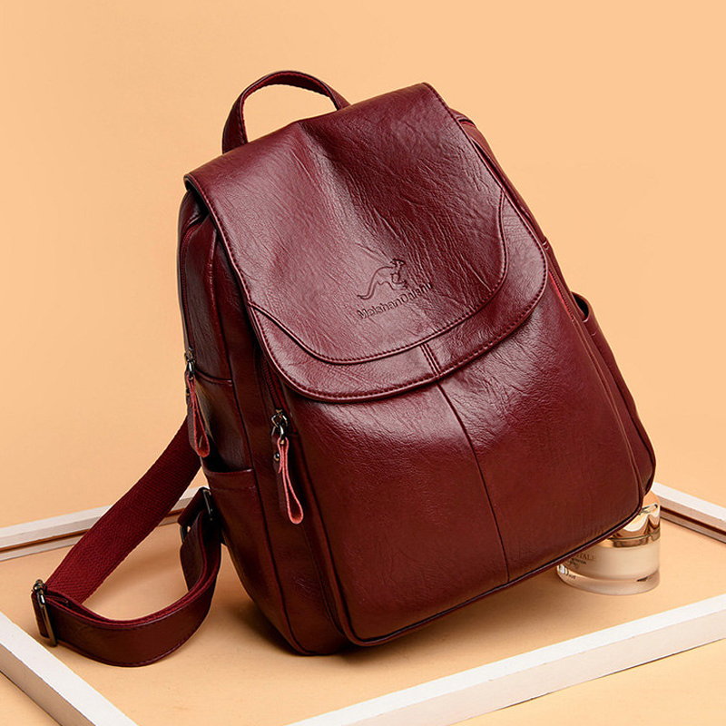 9 Color Women Soft Leather Bac - Leather Backpack Vintage recensione e prezzo