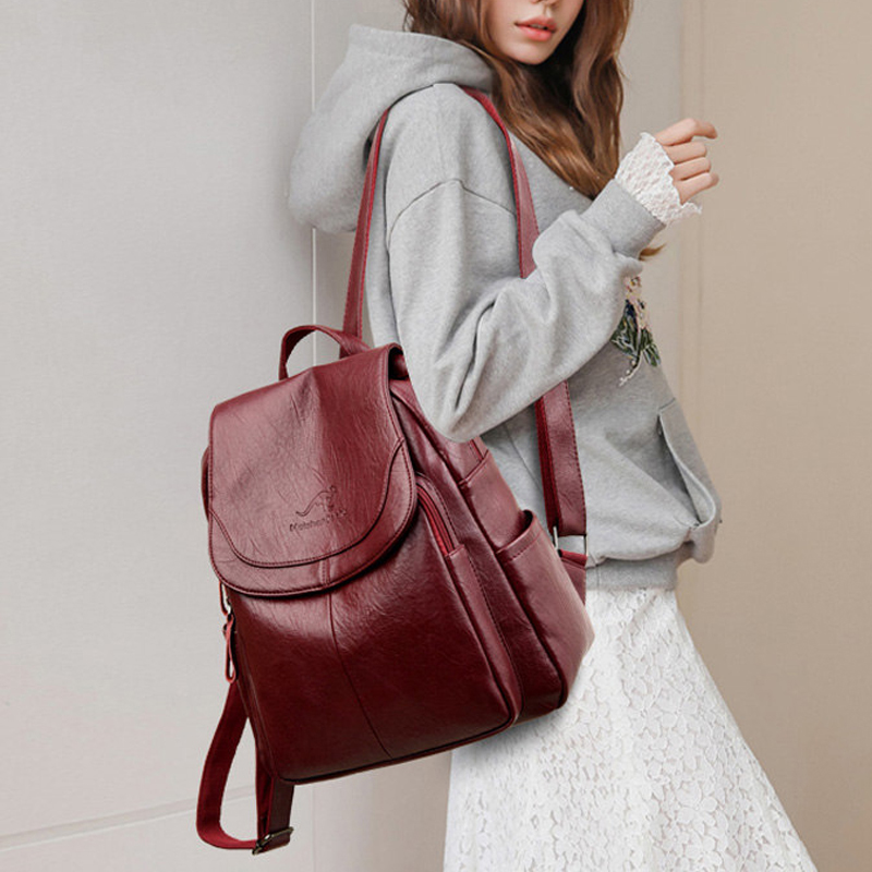 9 Color Women Soft Leather Bac - Leather Backpack Vintage recensione e prezzo