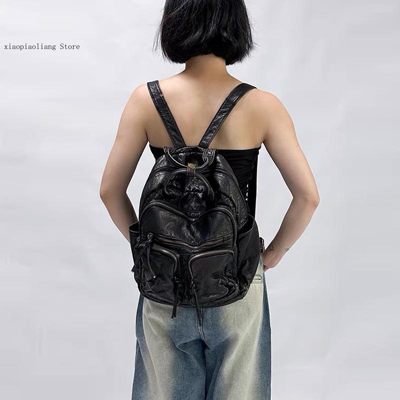Luxury Soft Washed Pu Leather  - Leather Backpack Vintage recensione e prezzo