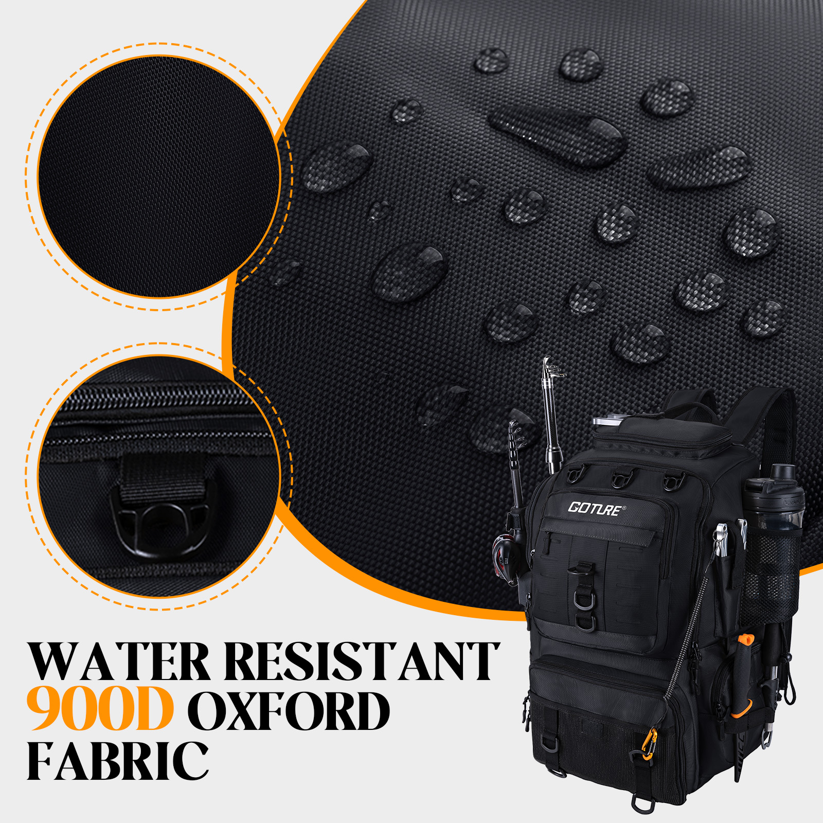 Goture Fishing Bag with Rod Ho - Backpack Insert Organizer recensione e prezzo