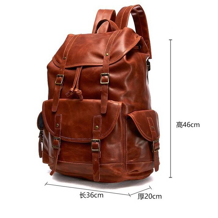 XZAN Men S Bags Fashion Europe - Leather Backpack Vintage recensione e prezzo