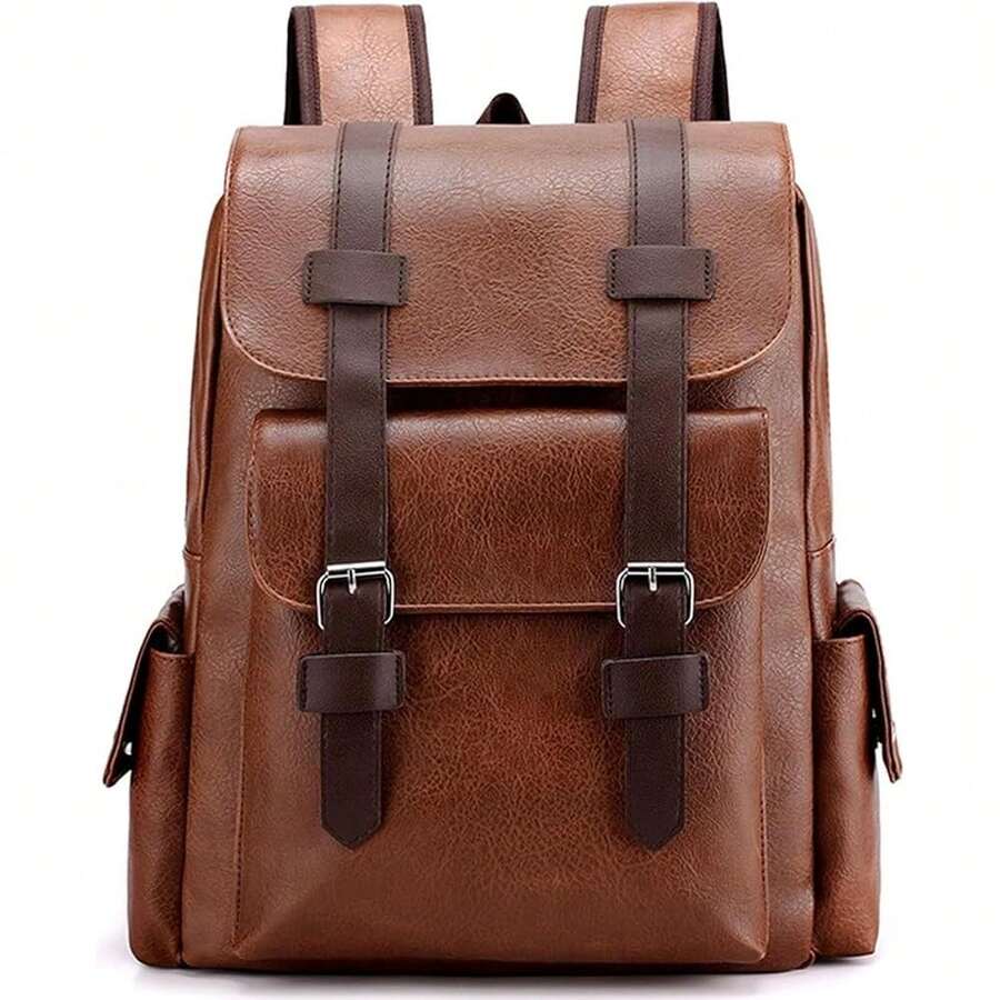 PU Leather Backpack For Men An - Laptop Backpack 15.6 recensione e prezzo