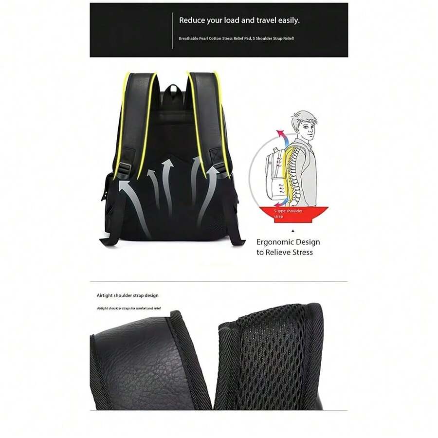 PU Leather Backpack For Men An - Laptop Backpack 15.6 recensione e prezzo