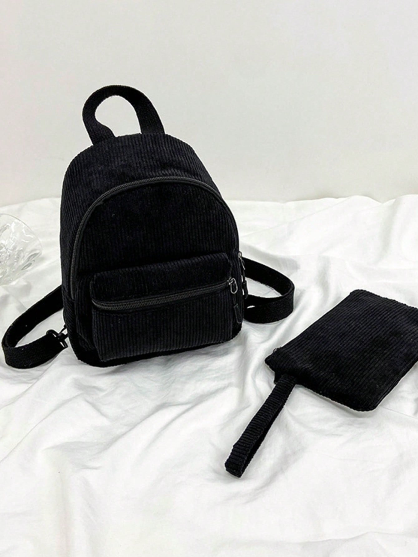 Solid Color Corduroy Fabric Fa - Fashion Backpack Women recensione e prezzo