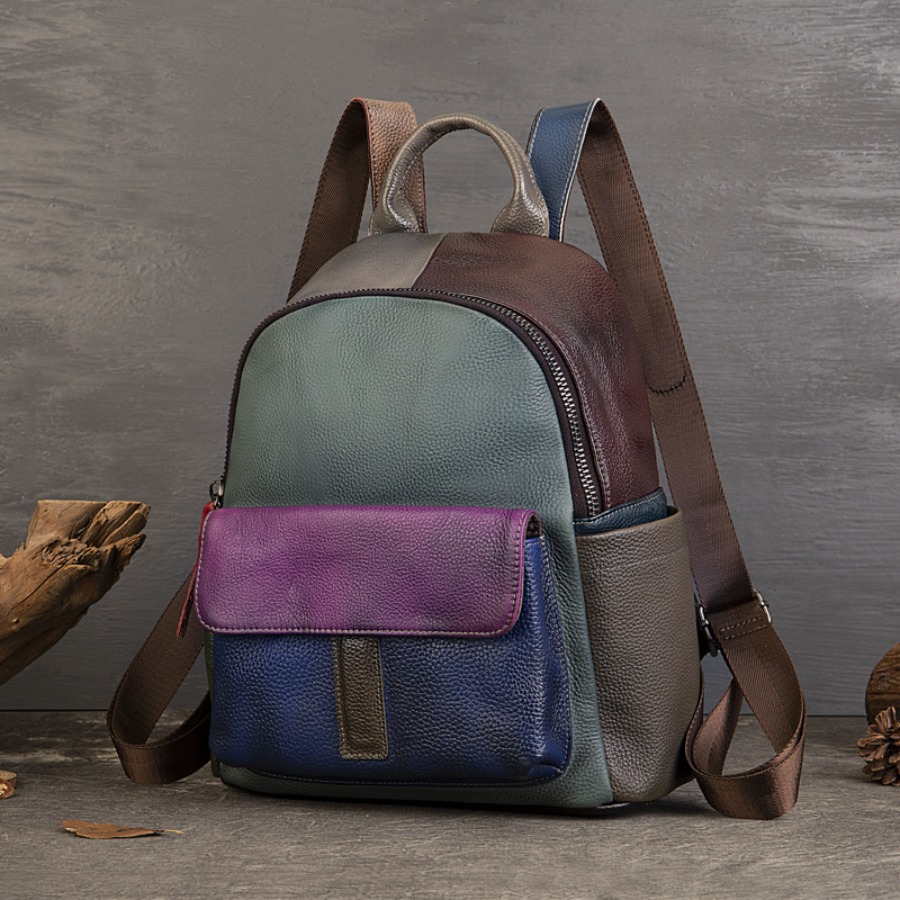 【New Arrival】 Vintage Color Bl - Leather Backpack Vintage recensione e prezzo