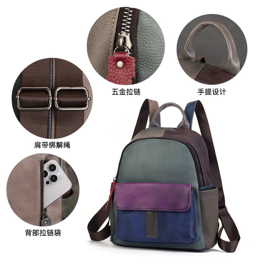【New Arrival】 Vintage Color Bl - Leather Backpack Vintage recensione e prezzo