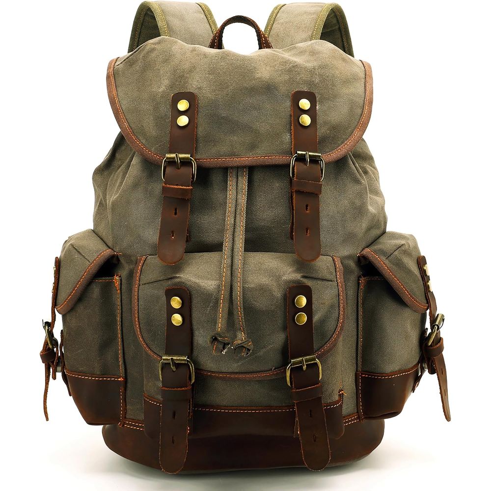 Vintage Canvas Leather Backpac - Leather Backpack Vintage recensione e prezzo