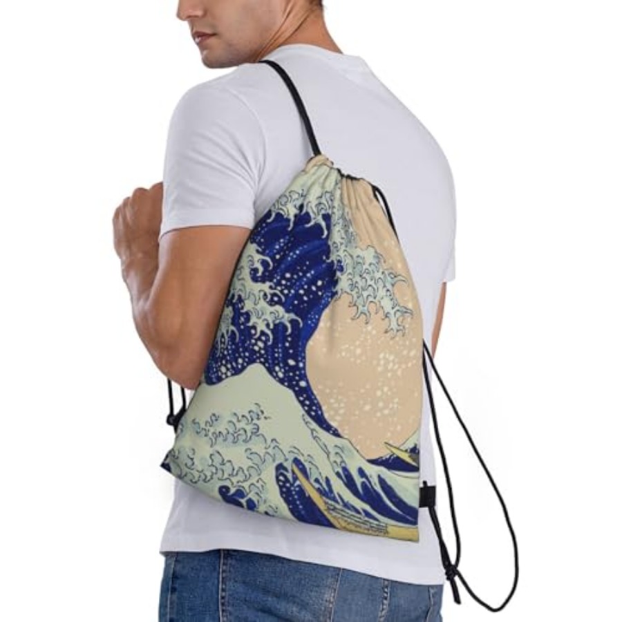 Japanese Kanagawa Ocean Great  - Drawstring Gym Bag recensione e prezzo