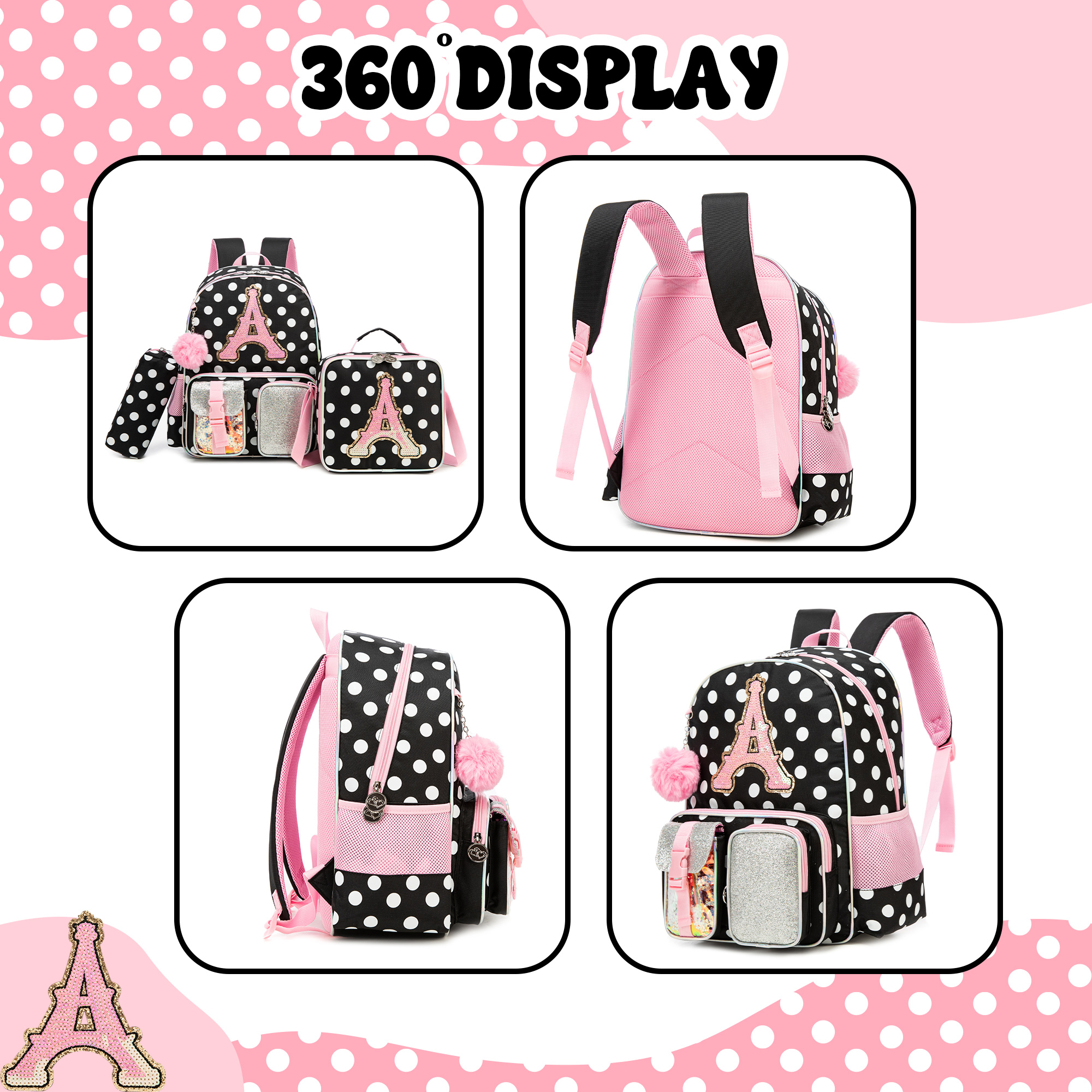 Backpack for Girls Letter Back - School Backpack Teen recensione e prezzo