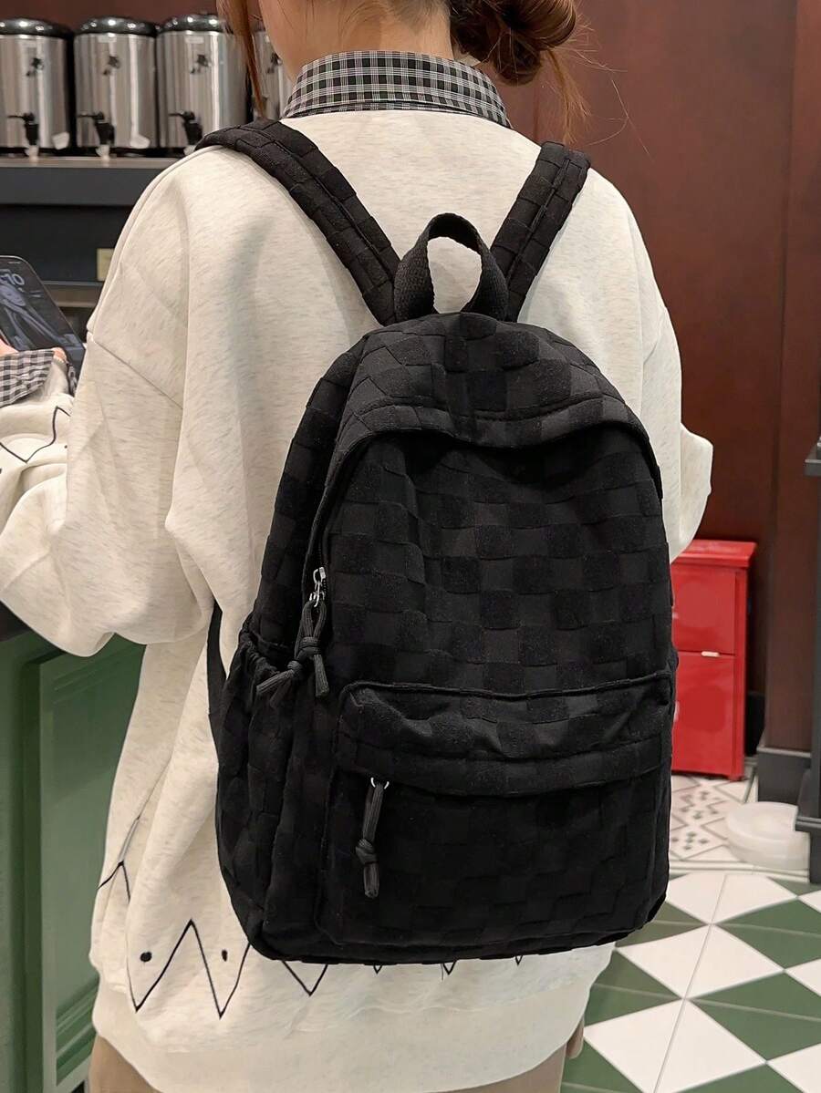Womens Patchwork Plaid Faux Fu - Fashion Backpack Women recensione e prezzo