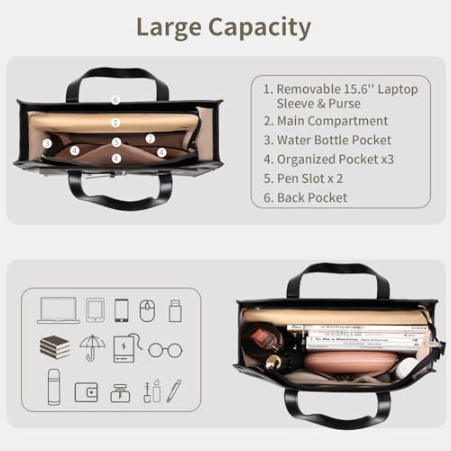 ESTARER Women's Laptop Leather - Laptop Sleeve Removable recensione e prezzo