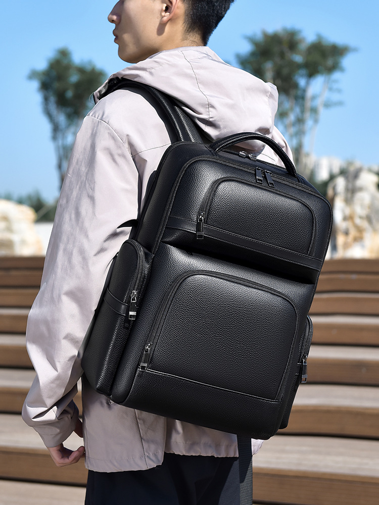 Men's Fashion Backpack PU Leat - Laptop Backpack 15.6 recensione e prezzo