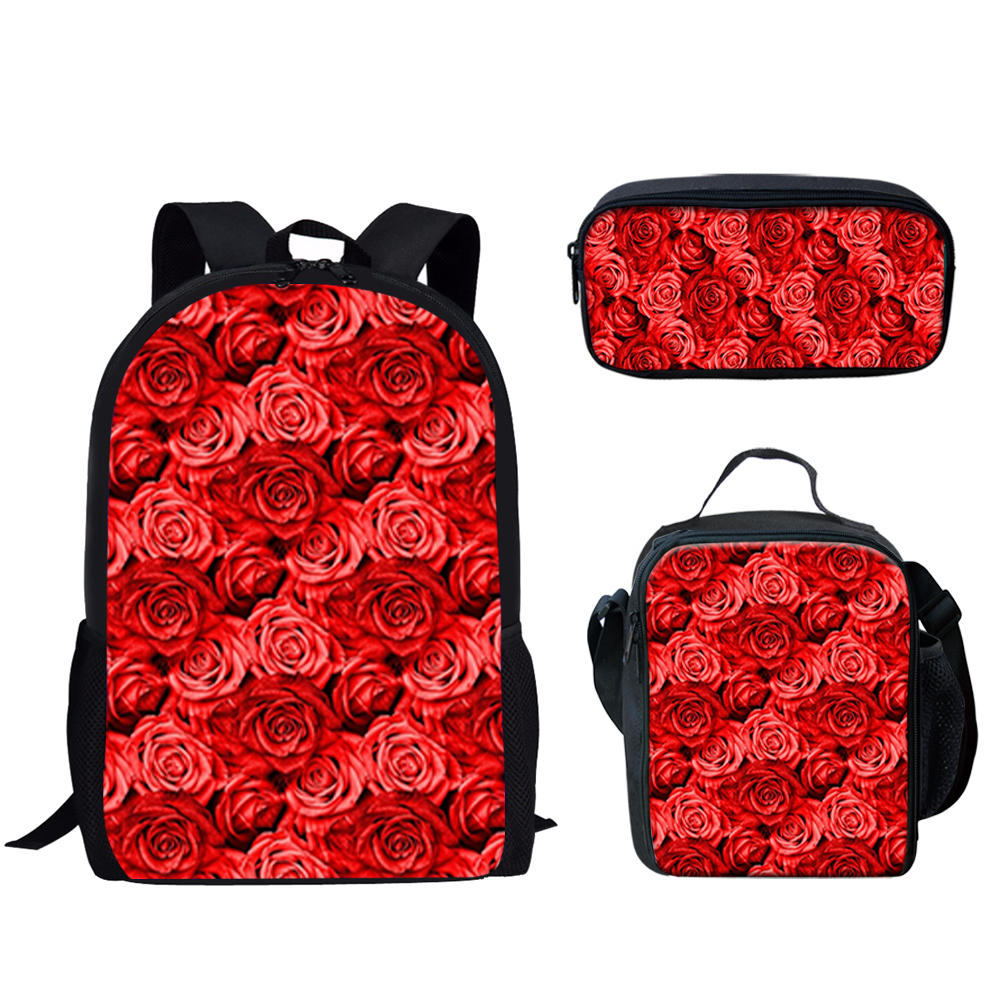 Gothic Red Rose Design Print 3 - School Backpack Teen recensione e prezzo
