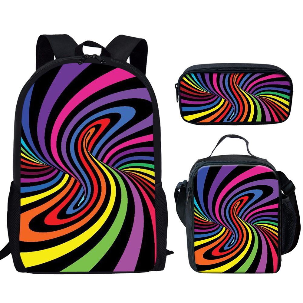 Rainbow Pride Stripes Print 3S - School Backpack Teen recensione e prezzo