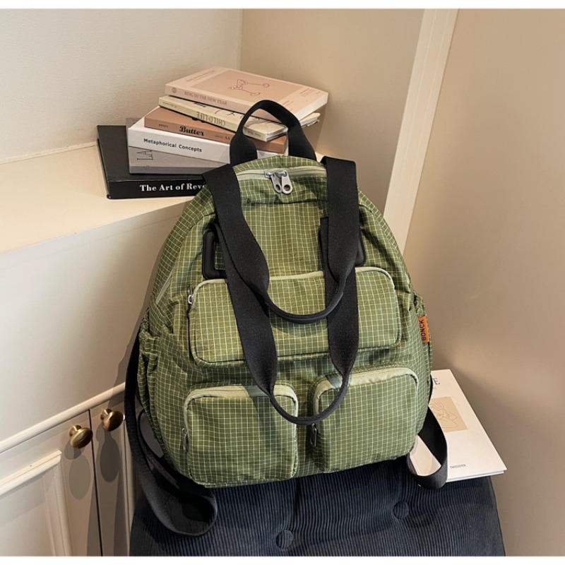 Multi-pocket Checkered Youth B - Canvas Backpack Casual recensione e prezzo