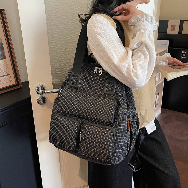 Multi-pocket Checkered Youth B - Canvas Backpack Casual recensione e prezzo