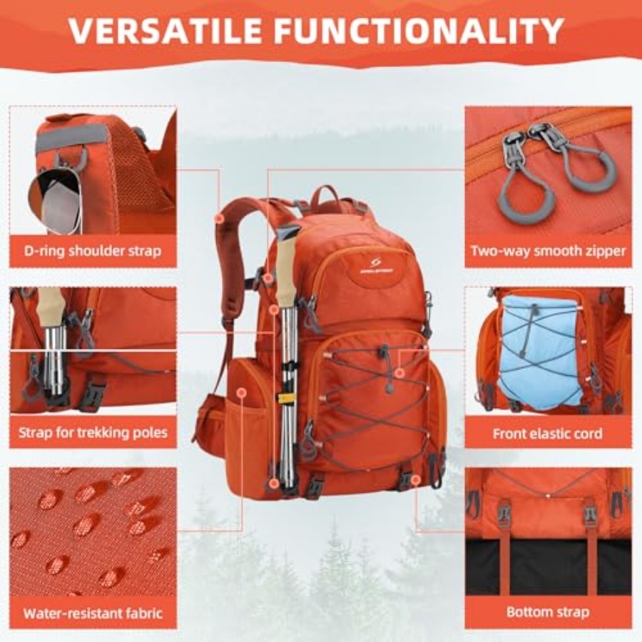 Hiking Backpack, 40L Waterproo - Rain Cover Backpack recensione e prezzo