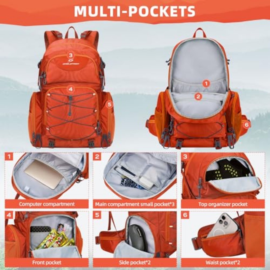 Hiking Backpack, 40L Waterproo - Rain Cover Backpack recensione e prezzo
