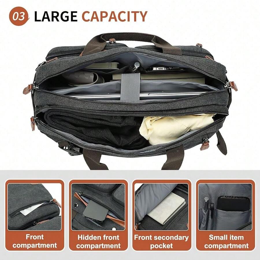Canvas Laptop Backpack 3-In-1  - Canvas Backpack Casual recensione e prezzo