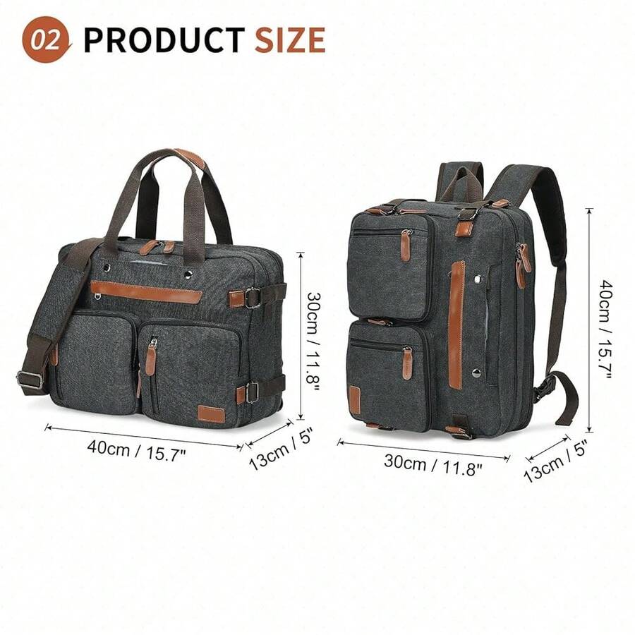 Canvas Laptop Backpack 3-In-1  - Canvas Backpack Casual recensione e prezzo