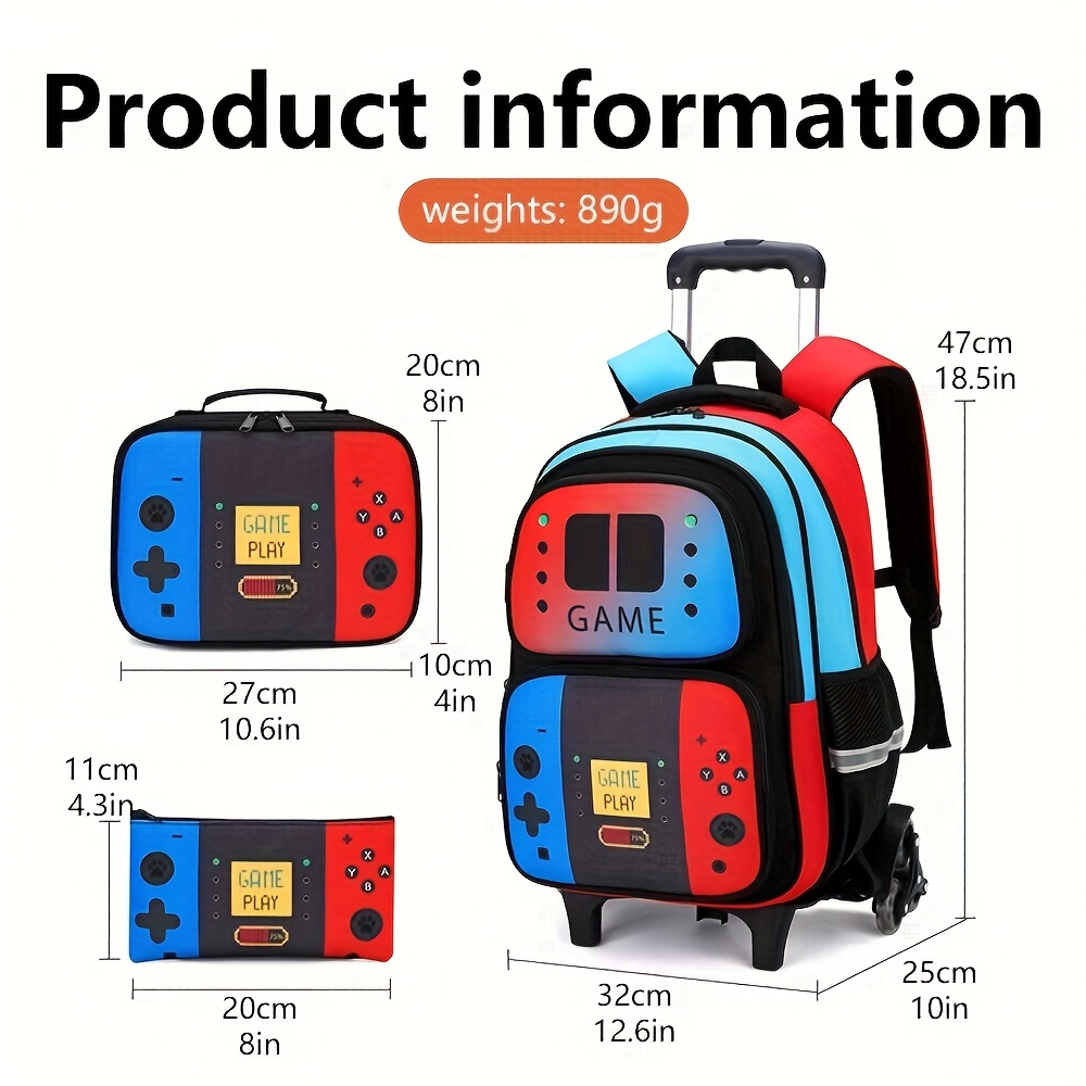 3PCS Kids Rolling Backpack for - School Backpack Teen recensione e prezzo