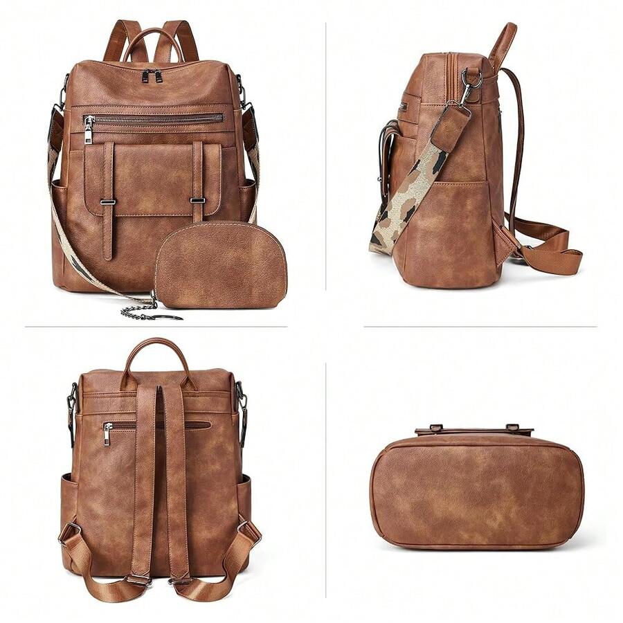 Women Fashion Vintage Brown PU - Laptop Backpack 15.6 recensione e prezzo