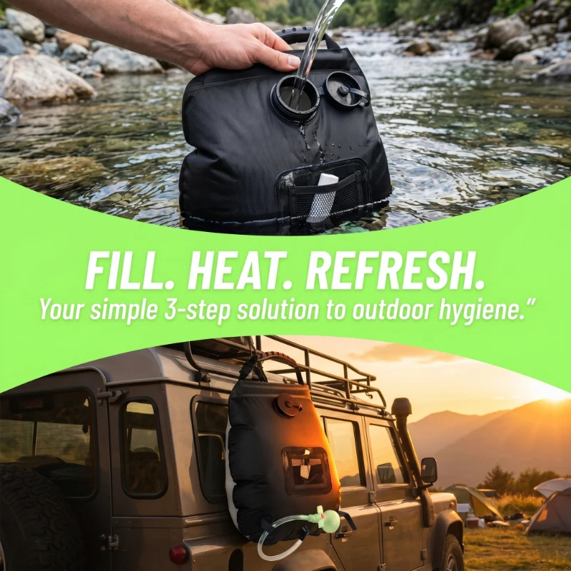 20L Solar Shower Bag Large Cap - Hydration Pack Outdoor recensione e prezzo
