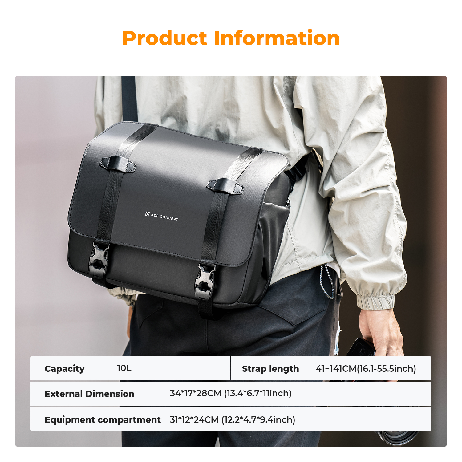 K&F CONCEPT 10L Camera Sling B - Sling Backpack Shoulder recensione e prezzo