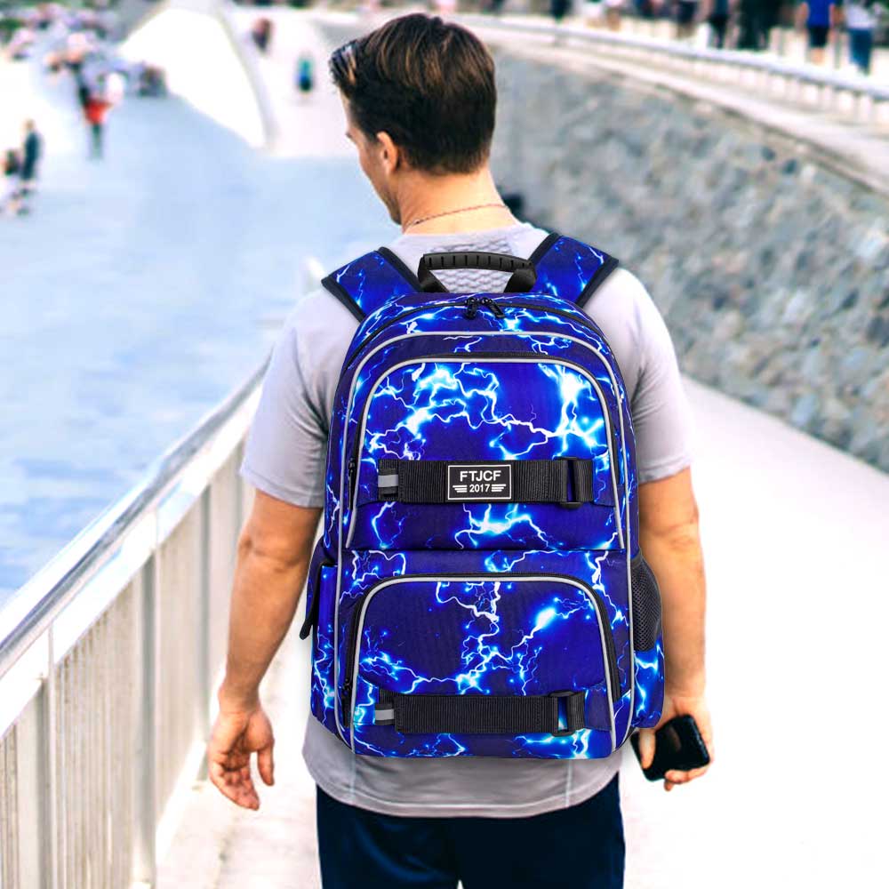 3PCS Lightning boys Backpack,  - School Backpack Teen recensione e prezzo