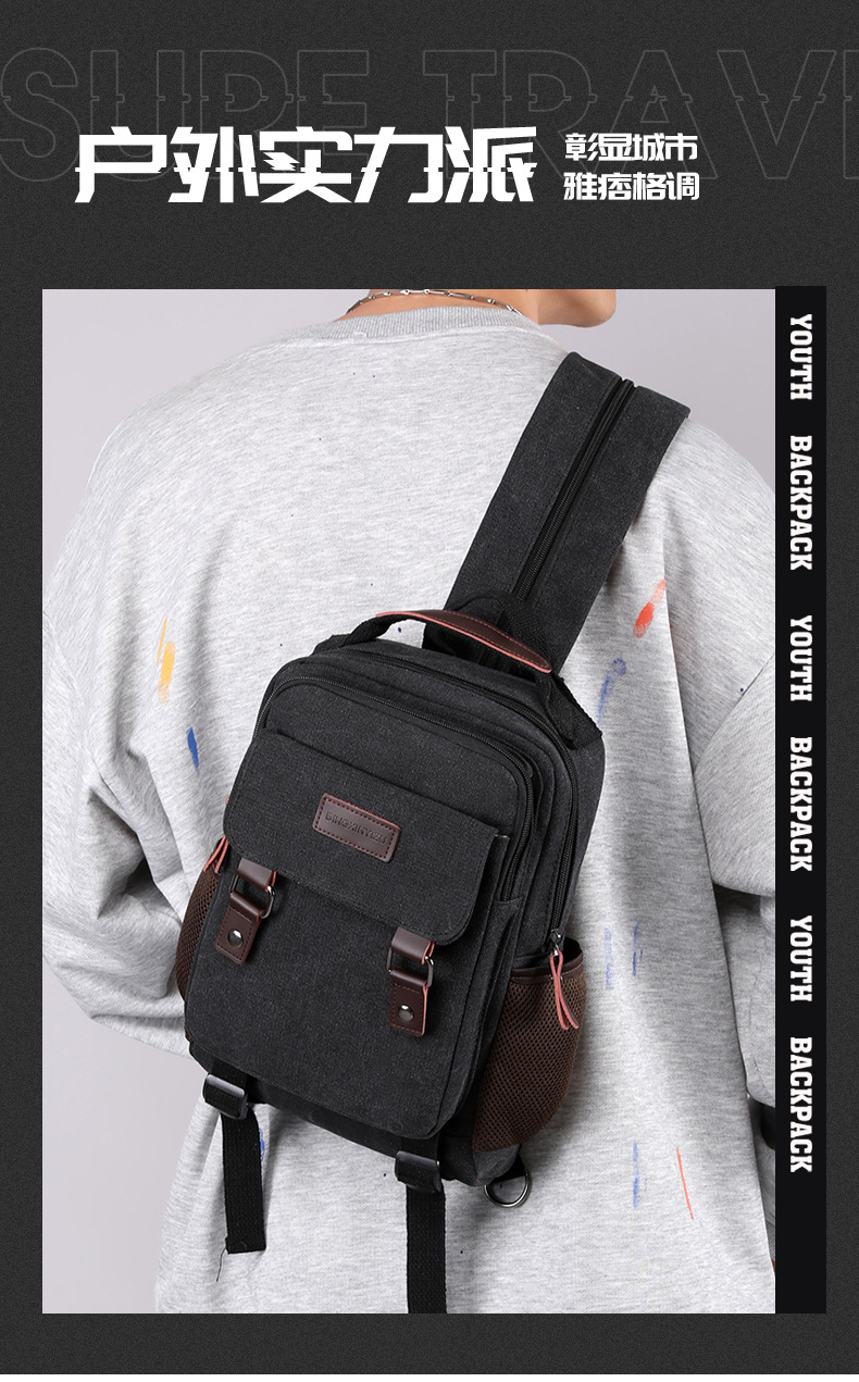 New Canvas Chest Bag Men Large - Canvas Backpack Casual recensione e prezzo