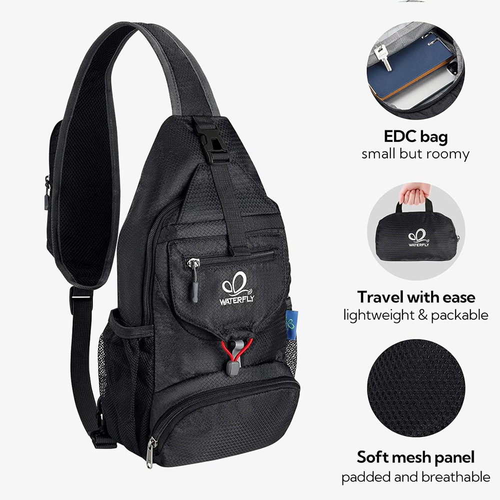 WATERFLY Chest Bag Shoulder Sm - Sling Backpack Shoulder recensione e prezzo