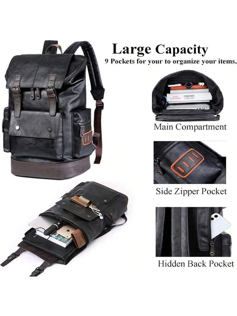 Vintage Black Leather Laptop B - Leather Backpack Vintage recensione e prezzo