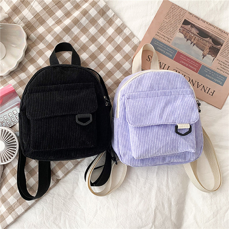 Solid Color Mini Backpack Cord - Fashion Backpack Women recensione e prezzo