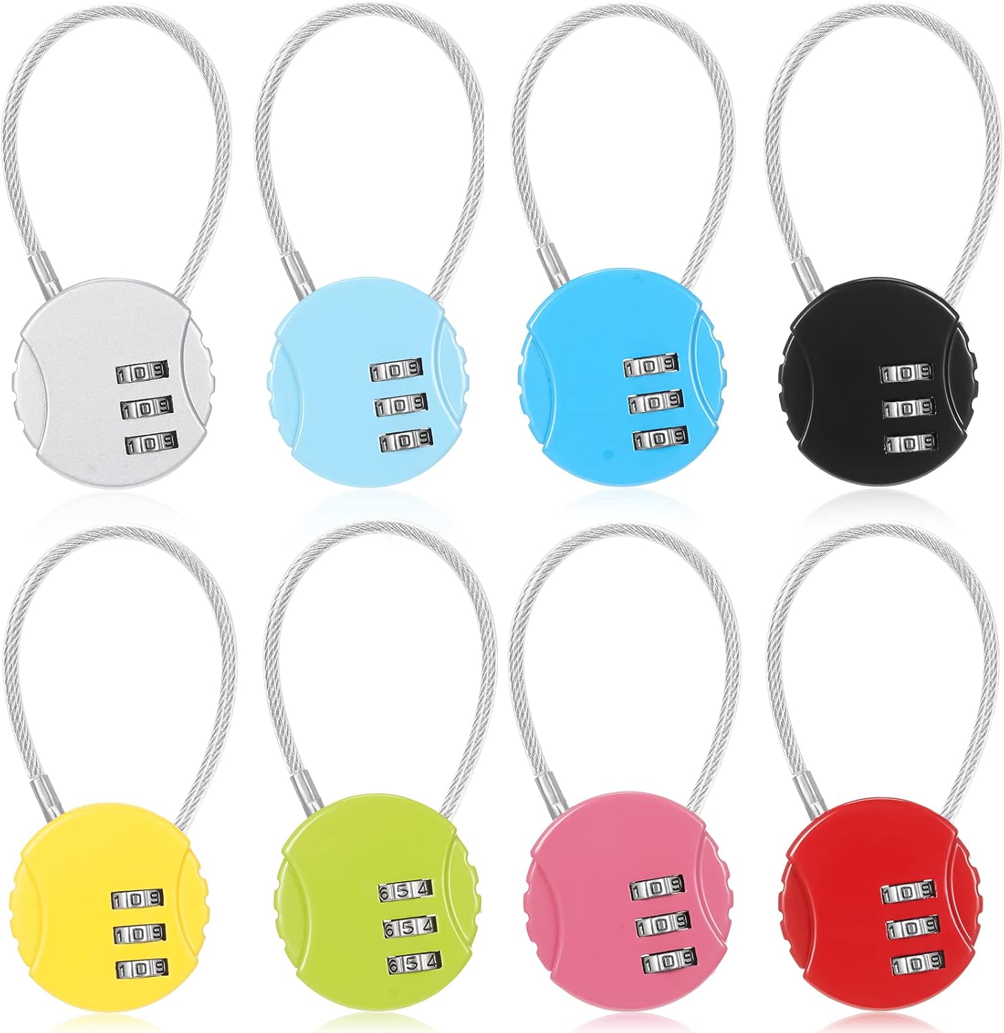 8 Pack Combination Wire Lock 3 - Backpack Lock Combo recensione e prezzo