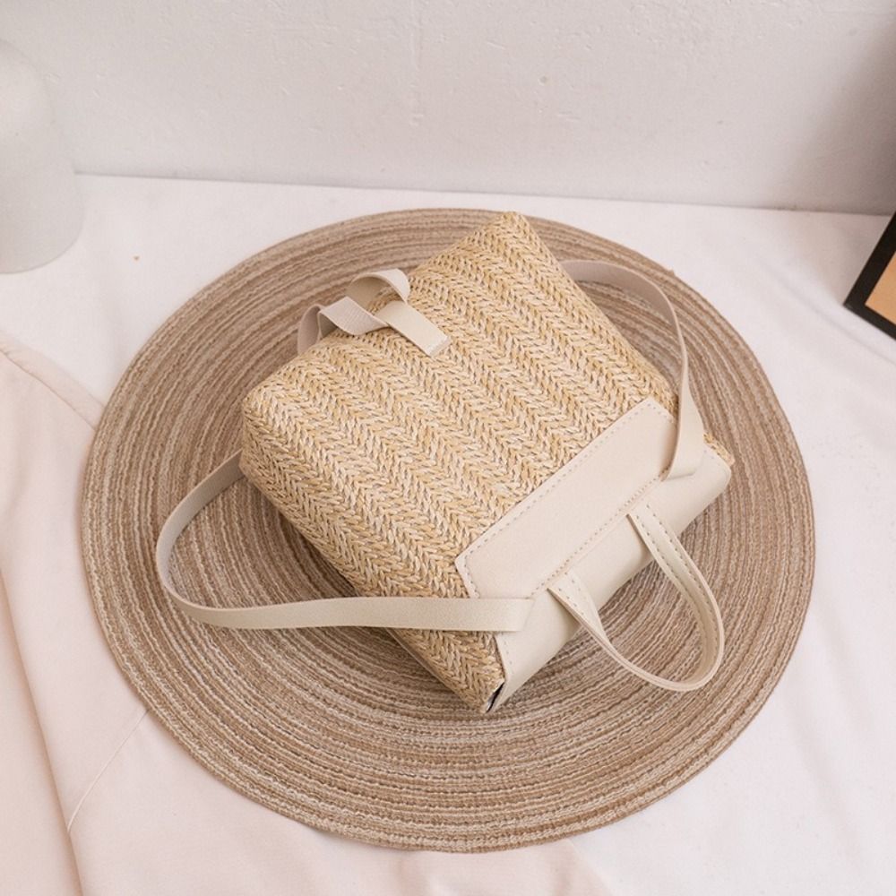 Fashion PU Leather Straw Backp - Leather Backpack Vintage recensione e prezzo