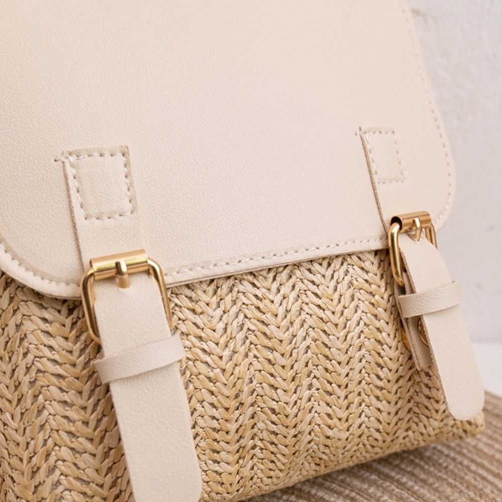 Fashion PU Leather Straw Backp - Leather Backpack Vintage recensione e prezzo