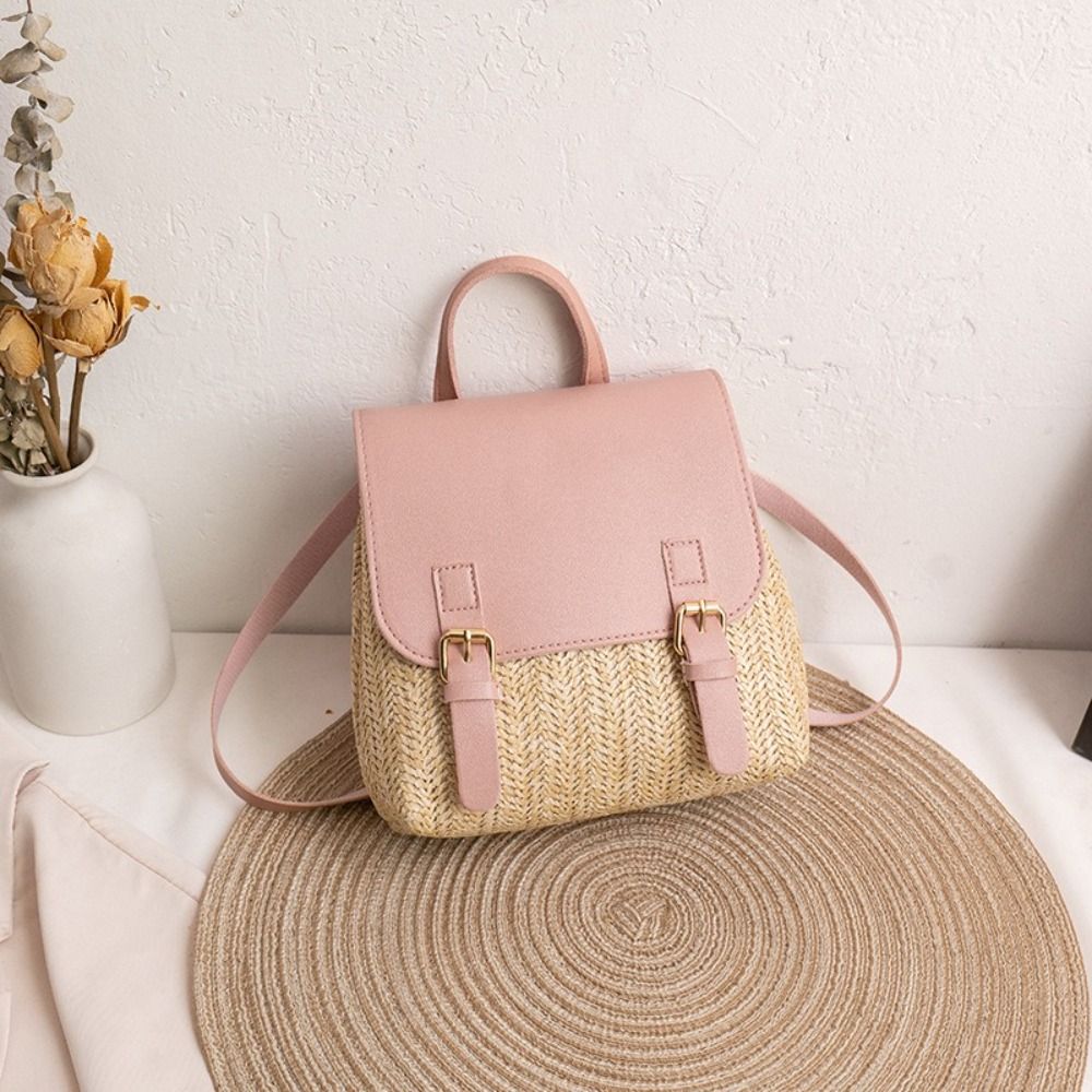 Fashion PU Leather Straw Backp - Leather Backpack Vintage recensione e prezzo