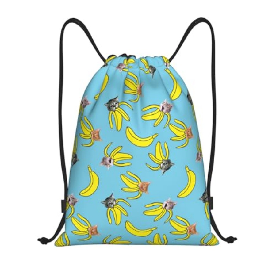 Funny Cat Banana Bananas Draws - Drawstring Gym Bag recensione e prezzo