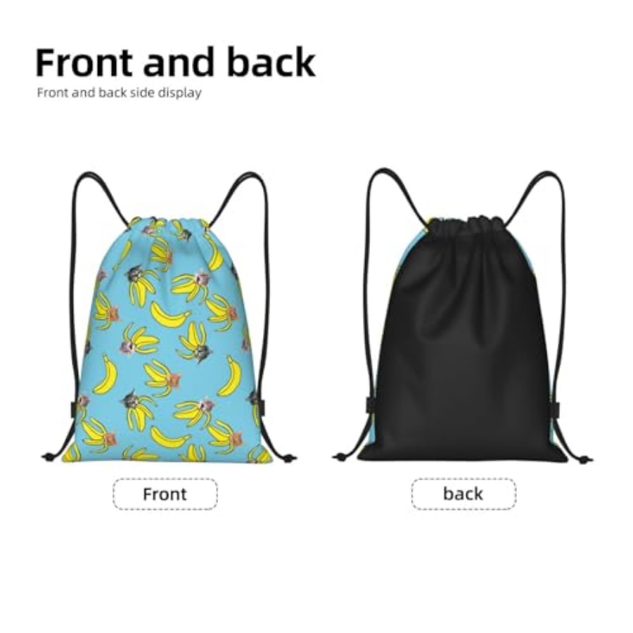 Funny Cat Banana Bananas Draws - Drawstring Gym Bag recensione e prezzo