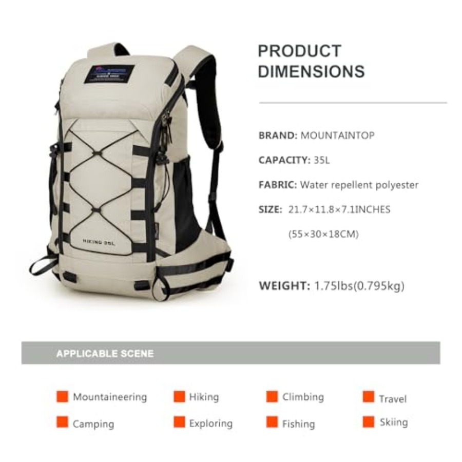 35L Hiking Backpack, Lightweig - Rain Cover Backpack recensione e prezzo